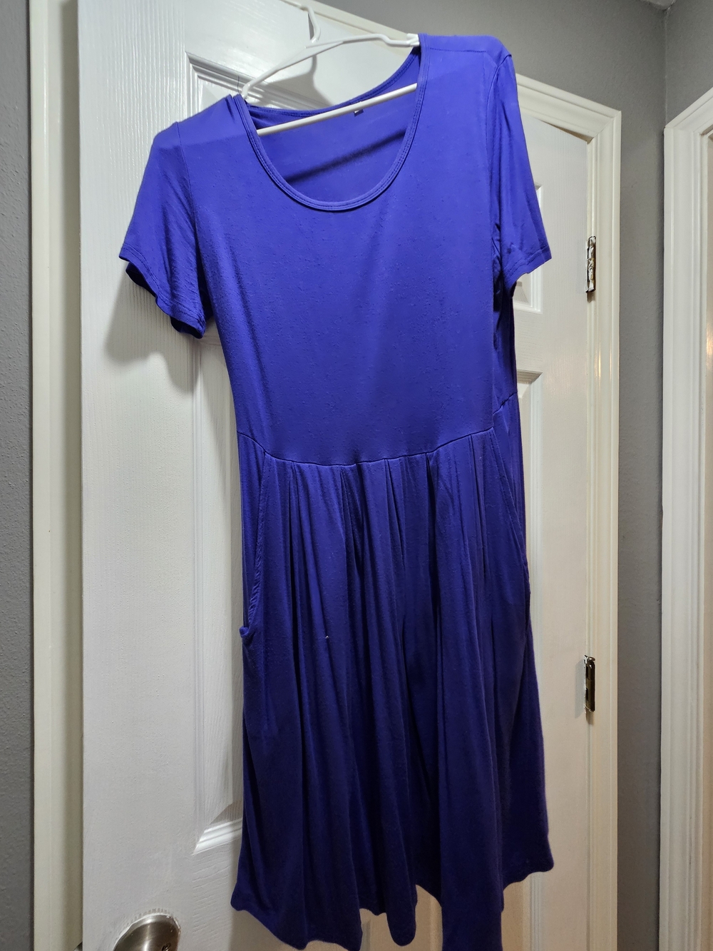 Women’s Royal Blue Short Sleeve Scoop Neck Dress